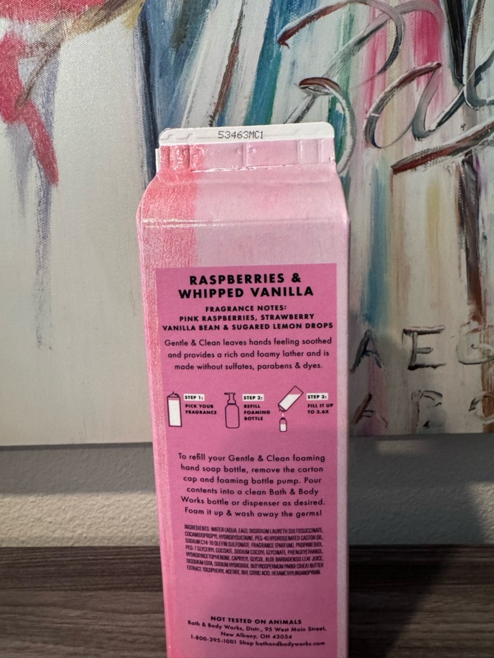 Raspberry and Whipped Vanilla Soap Refill - Picture 2 of 3